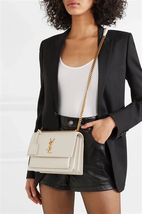 Yves Saint Laurent Shoulder Bag Pochette YSL White From 